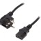 Cablu Alimentare 3x0,5mm2 cu Ștecăr &icirc;n Unghi și Conector IEC C13
