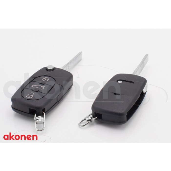 Carcasa Cheie Contact Pentru Audi A3 A6 A8, 3 Butoane, Cu Cheie