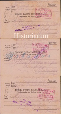 HST CP274 Lot 3 cărți poștale militare austro-ungare expediate Poiana Mărului foto