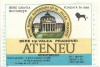 NI478 Etichetă bere nepasteurizată tip Valea Prahovei, Ateneu, Bere Grivița București