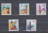 A12 S4 3 - Timbre foarte vechi - Fosta Germanie Democrata - DDR - faruri marine, Germania, Arhitectura, Nestampilat