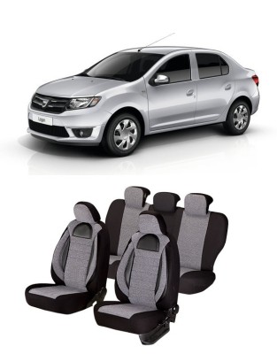 Huse auto dedicate DACIA Logan II 2012 - 2019 cu insertii de piele ecologica foto
