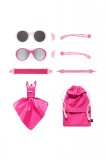 Ochelari de soare pentru copii MOKKI Click &amp; Change, protectie UV, roz, 0-2 ani, set 2 perechi