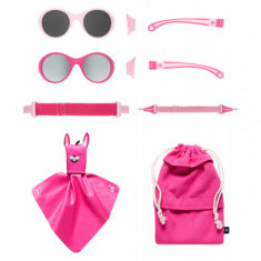 Ochelari de soare pentru copii MOKKI Click & Change, protectie UV, roz, 0-2 ani, set 2 perechi