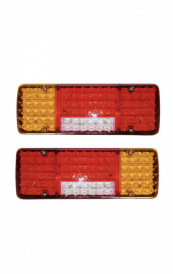 Set 2 Lampi stop cu LED, Universale, 4 Functii, Remorca, Camion, Trailer, 12V foto