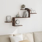Gossi raft de perete, stejar maro, 104x15x49 cm, lemn prelucrat