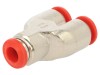 Conector Push-in Y AIGNEP 20 bar, 80&deg;C, pentru Aer Comprimat si Vacuum, Diametru Cablu 6 mm