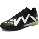 Ghete de fotbal MBrands, 9678 cu glezniera, cusute in varf, pentru teren sintetic, negru 40