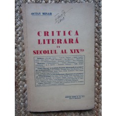 Octav Minar - Critica Literara in Secolul al XIX-lea