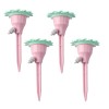 Set picuratoare cu valva pentru irigare flippy, design floare, viteza reglabila, fixare prin infigere, practic, 16.8 x 9 cm, roz