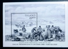 Islanda 1986, cai ,caini fauna bloc ne?tampilat foto