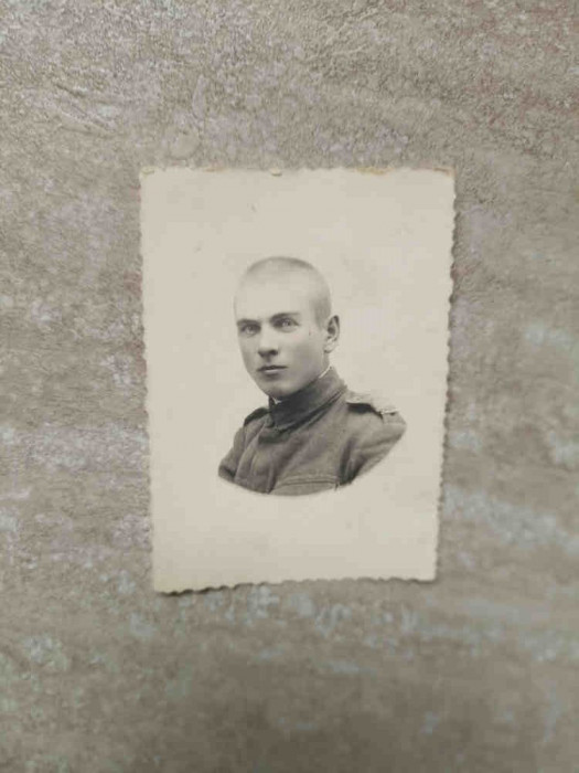 FOTOGRAFIE PORTRET DE SOLDAT. PROBABIL INTERBELICA. 53