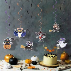 Set decora?iuni de Halloween - 6 modele - cu aga?atoare spiralata stralucitoare foto