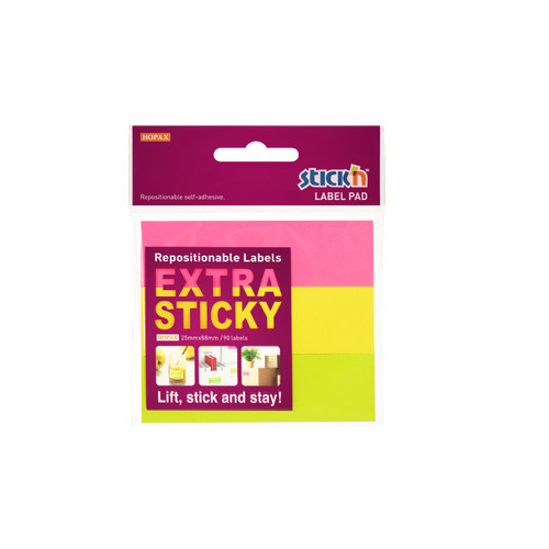 Etichete Autoadezive 25 X 88 Mm, 3 X 30 Etichete/set Stick&quot;n Extra Sticky Label - Neon Asortate