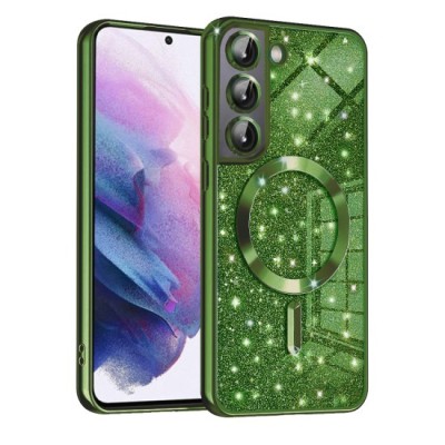 Husa pentru Samsung Galaxy S21 FE 5G - Techsuit Luxury Glitter MagSafe - Deep Green foto