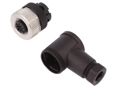 Conector M12 Mufă Mamă 4-PIN Filet Interior 4A foto