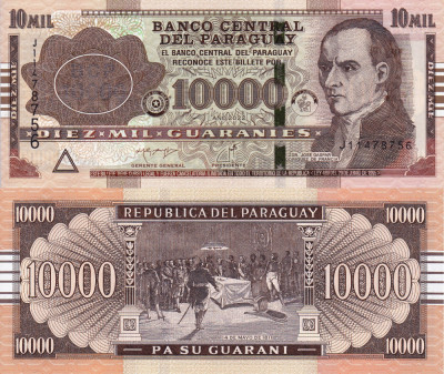 PARAGUAY 10.000 guaranies 2022 UNC!!! foto