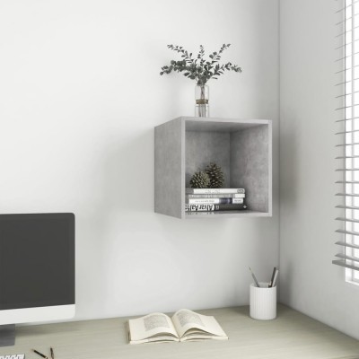 vidaXL Dulap de perete, gri beton, 37x37x37 cm, PAL foto