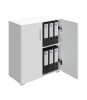 Dulap multifunctional Vela Alb, 2 usi, 2 rafturi, 31x60x77cm, MDF, depozitare carti, hol, birou
