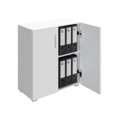 Dulap multifunctional cu usi Vela, 2 compartimente, Alb