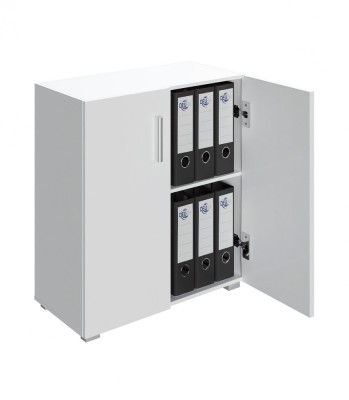 Dulap multifunctional cu usi Vela, 2 compartimente, Alb foto