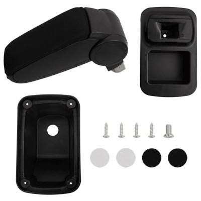 Cotieră auto, negru, 14x33x(30-45,5) cm ABS foto
