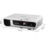 Videoproiector Epson EB-W51, 3LCD, 4000 lumeni, WXGA, alb