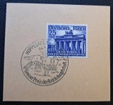 Germania (1941) -Decupaj-25+50 Pf "Marele Premiu al Capitalei Reich-ului 1941" Ștampilă "Hoppegarten 14.09.1941" (USED) BN1