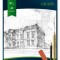 Bloc desen A3, 20 file - 120g/mp, AURORA Grain - carton alb