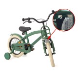 Bicicleta 14 inch, scaun reglabil, cadru otel, frane V-Brake, suport fata, jante aluminiu, verde, RESIGILAT