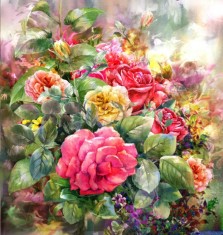 Tablou canvas Flori53, 75 x 75 cm foto