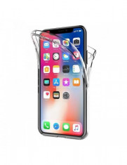 Husa fata spate 360? iPhone 8 Plus / iPhone 7 Plus, material moale tpu, transparenta, protectie totala, antisocuri foto