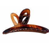 Cumpara ieftin Clema par mare model clasic, maro tortoise, prindere puternica, arc metalic rezistent, pentru coafuri rapide