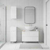 Cumpara ieftin Set de cabinet pentru baie cu 3 piese ZWOLLE Alb foarte lucios