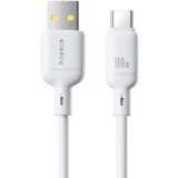CABLU alimentare si date Baseus Silky, Fast Charging Data Cable pt. smartphone, USB la USB Type-C 100W, 1m, alb &quot;P10377703213-00&quot; (timbru verde 0.08 l