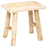 Taburet Atmosphera Woody din lemn natur, 31 cm, bej Household NewTrend