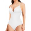 Costum de slăbit pentru femei cu bretele reglabile, lenjerie modelatoare cu sutien (Alb, XXL), Oem