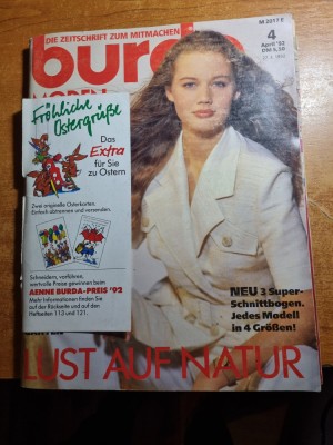 revista de moda BURDA - aprilie 1992 foto