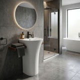 Lavoar de podea freestanding Rea Rita Slim Alb