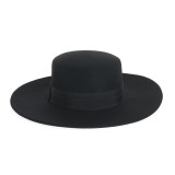 Palarie neagra din lana cu lant auriu