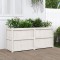 vidaXL Jardinieră de grădină, alb, 150x50x70 cm, lemn masiv de pin 837490