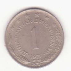 Iugoslavia 1 dinar 1977 foto