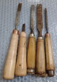 Set de 5 dalti plate de tamplarie vechi