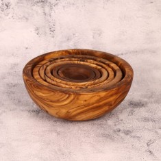 Set Como 6 buc boluri din lemn de măslin