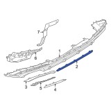 Ornament spoiler Audi A5/Sportback, 06.2016-, model: S-Line, montare spate, centrala, nichel, RapidAuto, Rapid