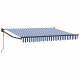 vidaXL Cort electric retractabil Albastru și Alb 3,5 x 2 m 3419132