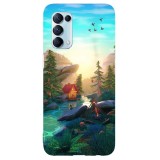 Husa compatibila cu Oppo A54 5G model Deep into nature, Silicon, TPU, Viceversa, Transparent, Carcasa