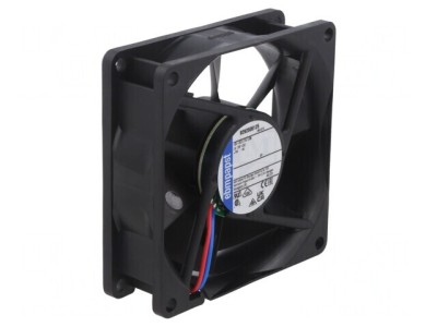 Ventilator axial 12V DC 80x80x25mm 69m3/h 32dBA cu bilă foto