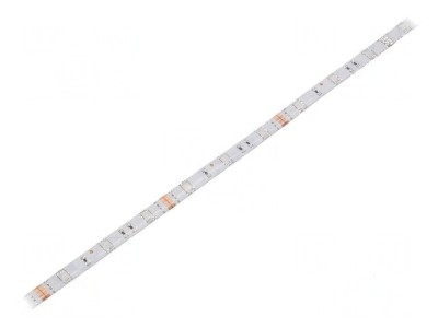 Bandă LED RGB 5050 12V 30 LED/m 10mm PCB alb IP65 7,2W/m foto