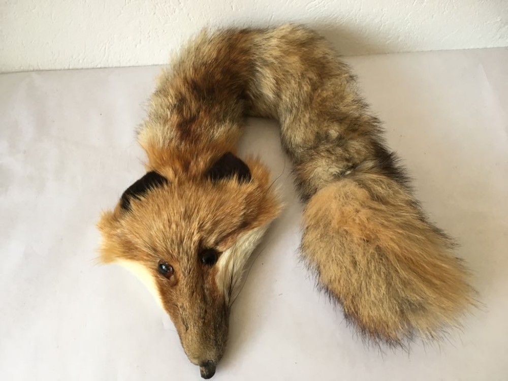 Guler din balan naturala de vulpe roscata, 58cm | arhiva Okazii.ro